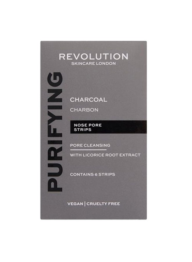 REVOLUTION Skincare London Purifying Charcoal Nose Pore Strips 6 pcs 50ml  - Image 1