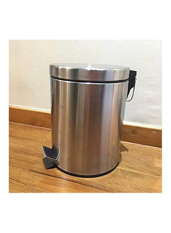 Basket With Bedal Silver 5Liters