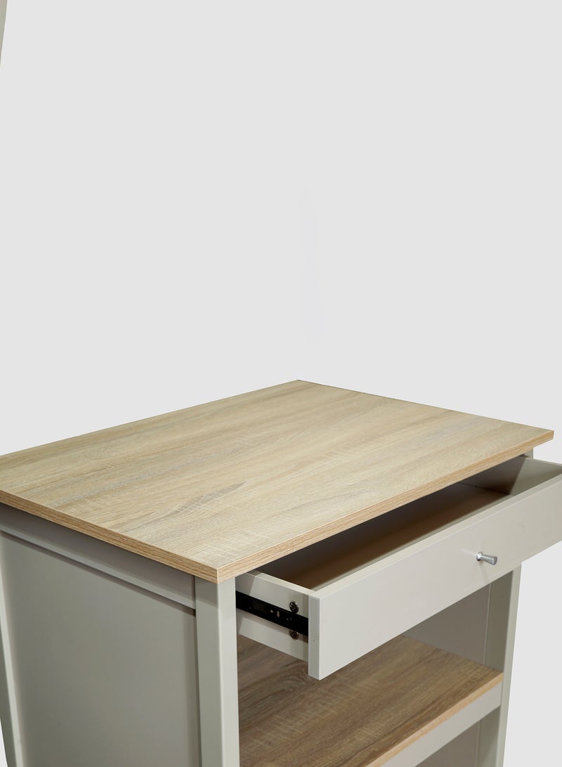 Coffee Table with Storage Shelf - Cabinet For Storage - Used As Coffee Corner And Side Table - grey 720*520*900mm
