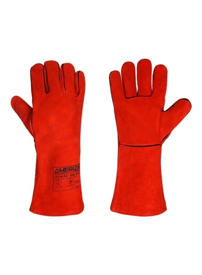 Welted Seams Welding Glove Red 16inch