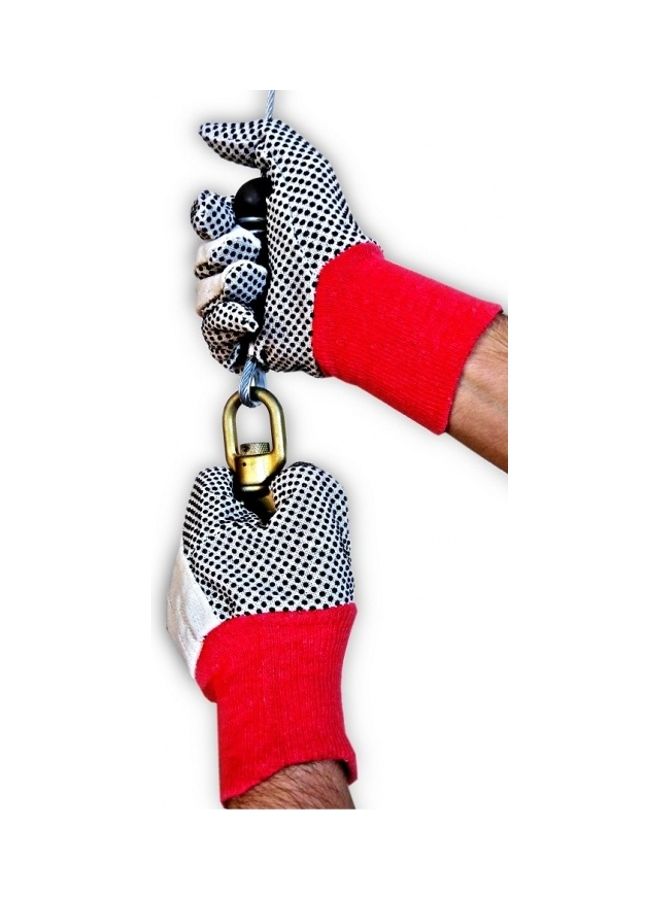 Knitwrist Drill Dotted Golves White