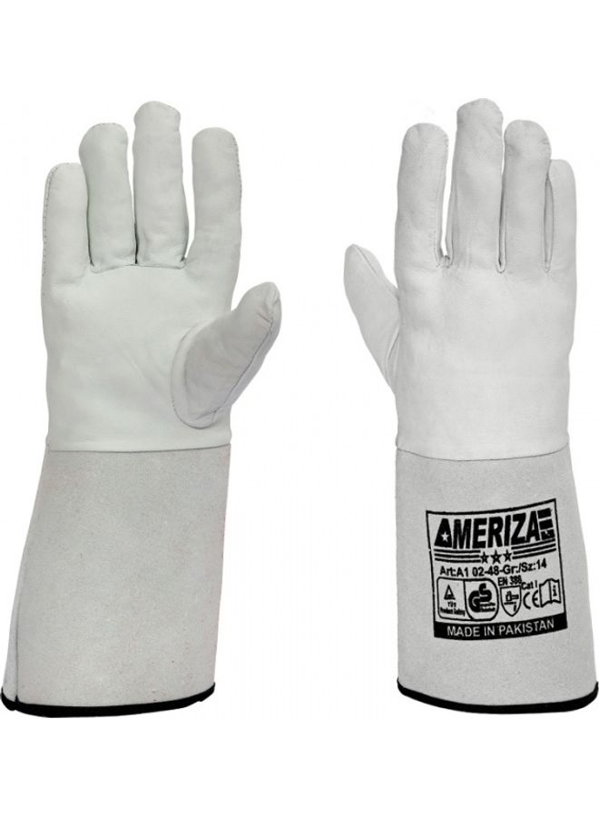 Wing Thumb Tig Welding Glove White 14inch