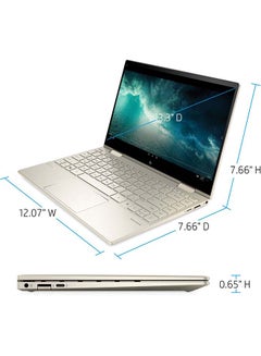 HP ENVY 13M-BD0033DX X360 (Upgraded Version) Laptop With 13.3-Inch Full HD Display, 11th Gen Core i7-1165G7Processor/8GB RAM/512GB SSD/Intel Iris Graphics/Windows 10 /International Version English Pale Gold  - Image 4