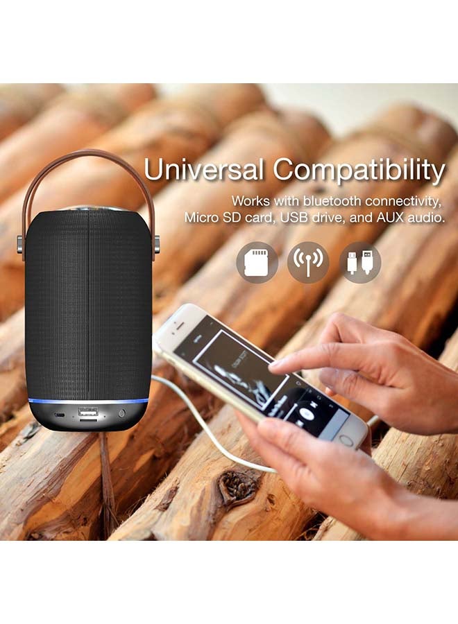 2x PowerSound Bluetooth Speaker with Built-in Power Bank, HD Sound with Built-in Microphone, FM Black and Silver