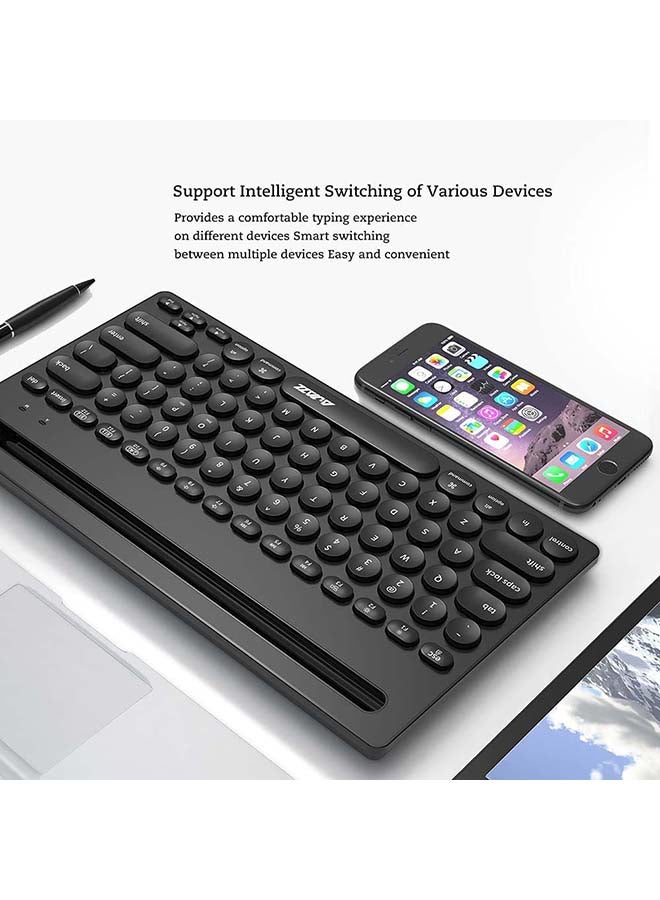آجاز - لوحة مفاتيح 320I تتميز بتقنية بلوتوث و79 مفتاح ومستقبل USB وتقنية لاسلكية 2.4 جيجاهرتز أبيض - Image 1