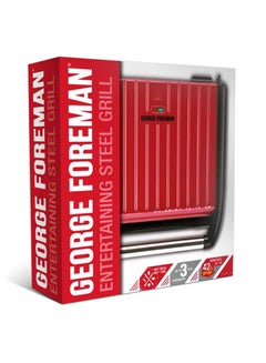 George Foreman Indoor Large Steel Grill 1850.0 W 25050 - 1850 W Red  - Image 4