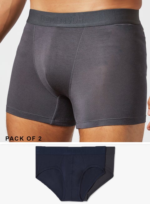 DEO-SOFT Deodorizing Micro-Modal Solid Briefs (Pack of 2) Multicolour