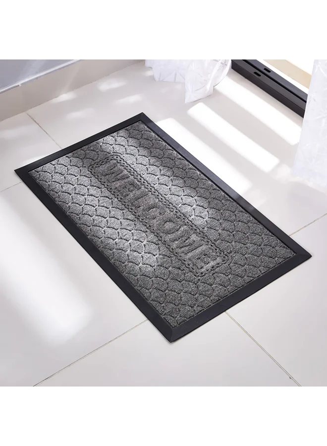Home Box Welcome Anti-Skid Doormat Grey 45x75cm