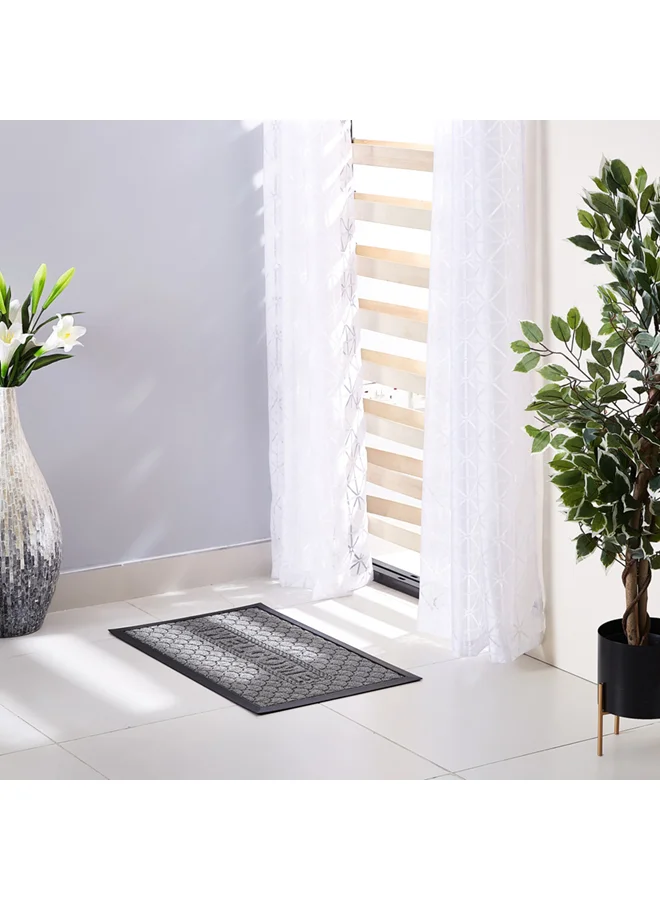 Home Box Welcome Anti-Skid Doormat Grey 45x75cm