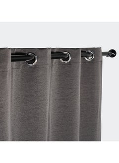 Home Box Atlanta Single Curtain With Eyelets Charcoal 140 x 240cm  - Image 2
