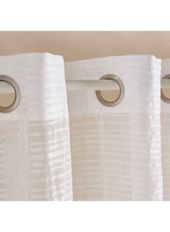 Home Box 2-Piece Leon Sheer Window Curtain Set White 140 x 240cm  - Image 2