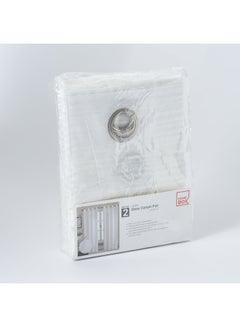 Home Box 2-Piece Leon Sheer Window Curtain Set White 140 x 240cm  - Image 4