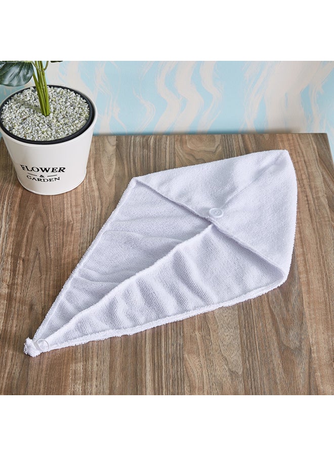 Home Box Cotton Hair Turban White 22 x 0.2 x 52cm  - Image 1