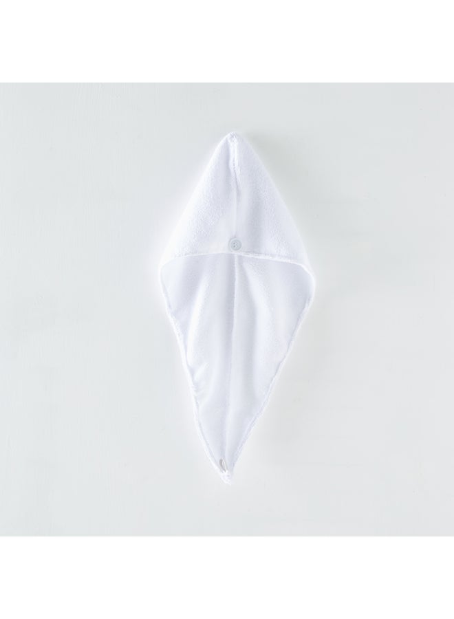 Home Box Cotton Hair Turban White 22 x 0.2 x 52cm  - Image 2