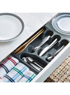 Home Box Spectra Cutlery Tray Grey 33x5x26cm  - Image 1