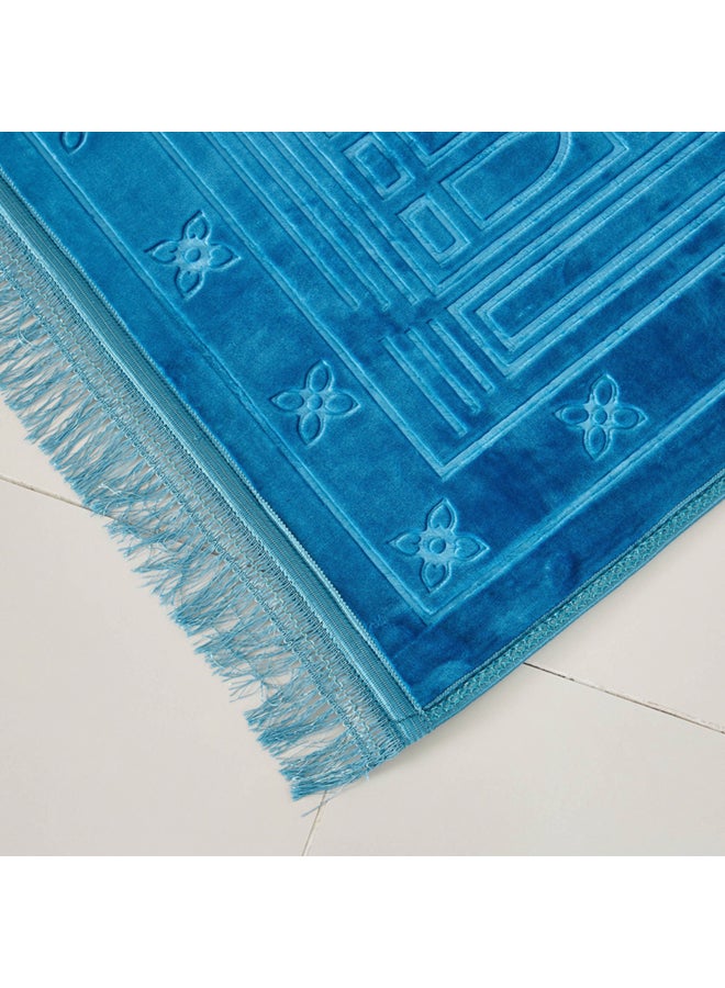 Home Box Raschel Prayer Mat Blue 80x120cm  - Image 3