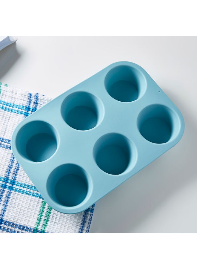 Home Box Avon Silicone 6-Cup Muffin Pan 27x18x4cm - Image 1