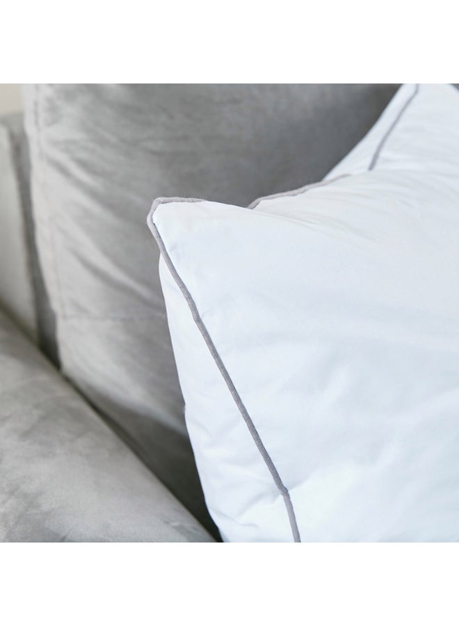 Home Box Luxury Down Alternative Filled Cushion Cotton White 45 x 45cm  - Image 2