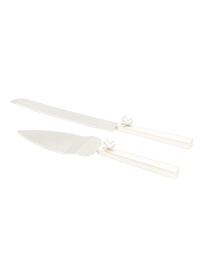 Dania 2-Piece Cutlery Cake Tools Silver 30x1x3cm  - Image 1
