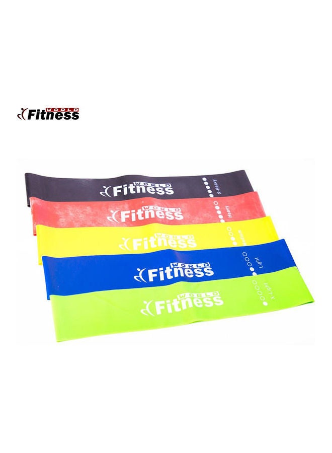 Fitness World - 5-Piece Elastic Resistance Band Set 24cm - Image 1