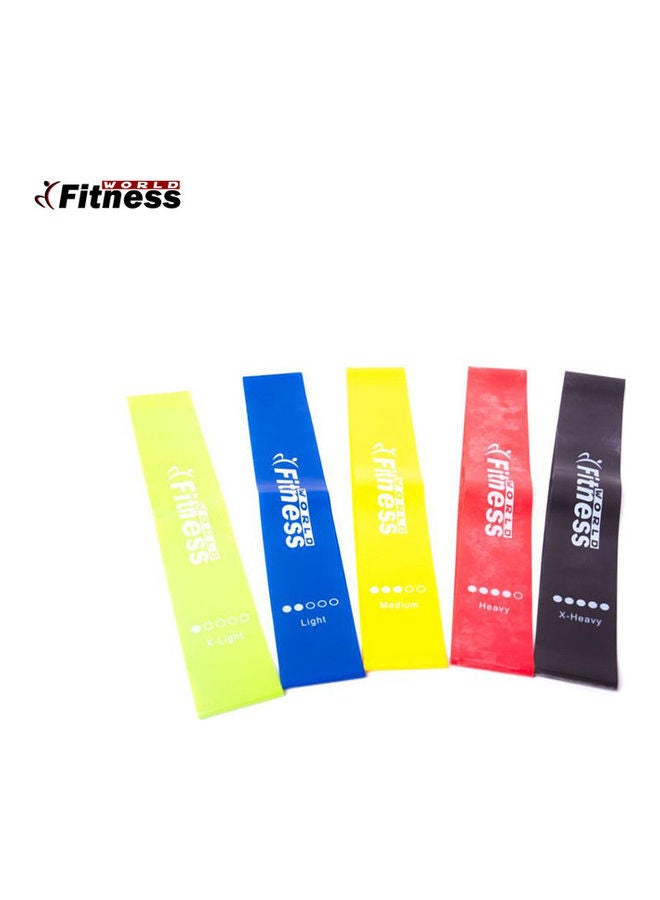 Fitness World - 5-Piece Elastic Resistance Band Set 24cm - Image 1