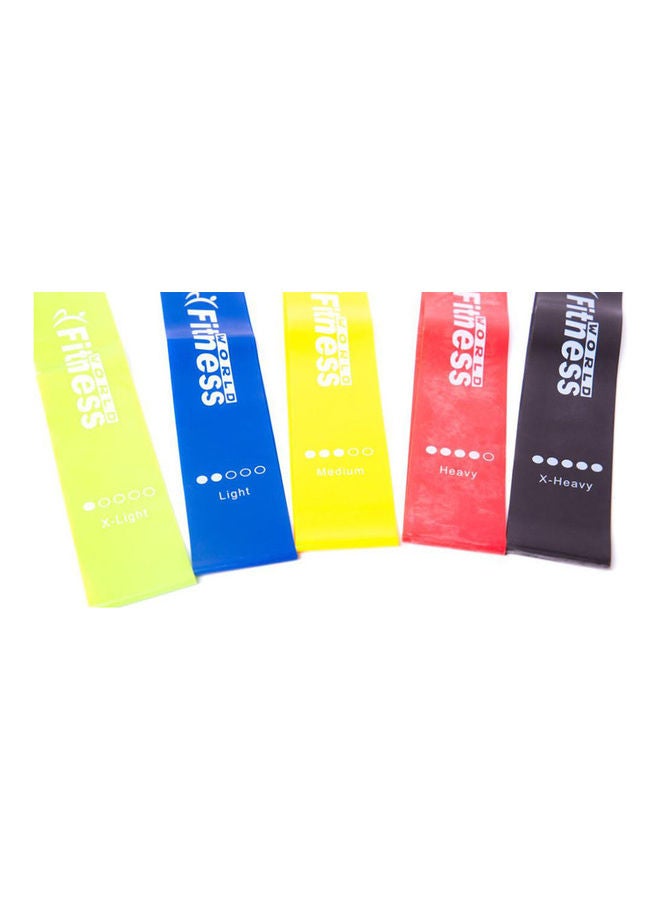Fitness World - 5-Piece Elastic Resistance Band Set 24cm - Image 1