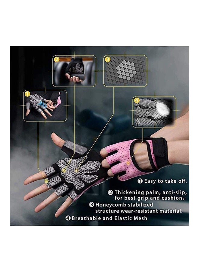 Pair Of Half Finger Weight Lifting Gloves Medium - v1633268302/N51204035A_6