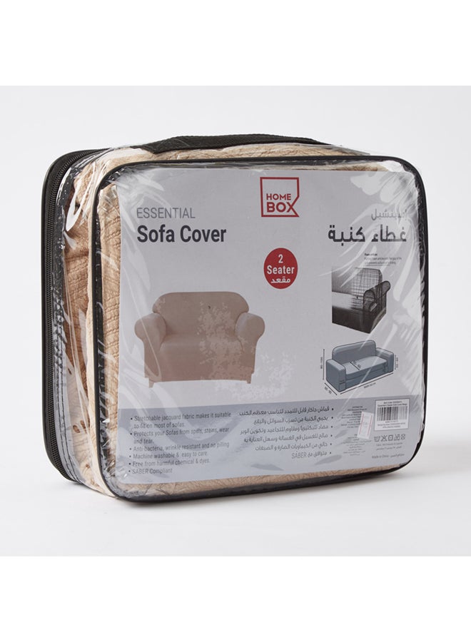 Home Box - 2-Seater Essential Sofa Cover Beige - Image 1