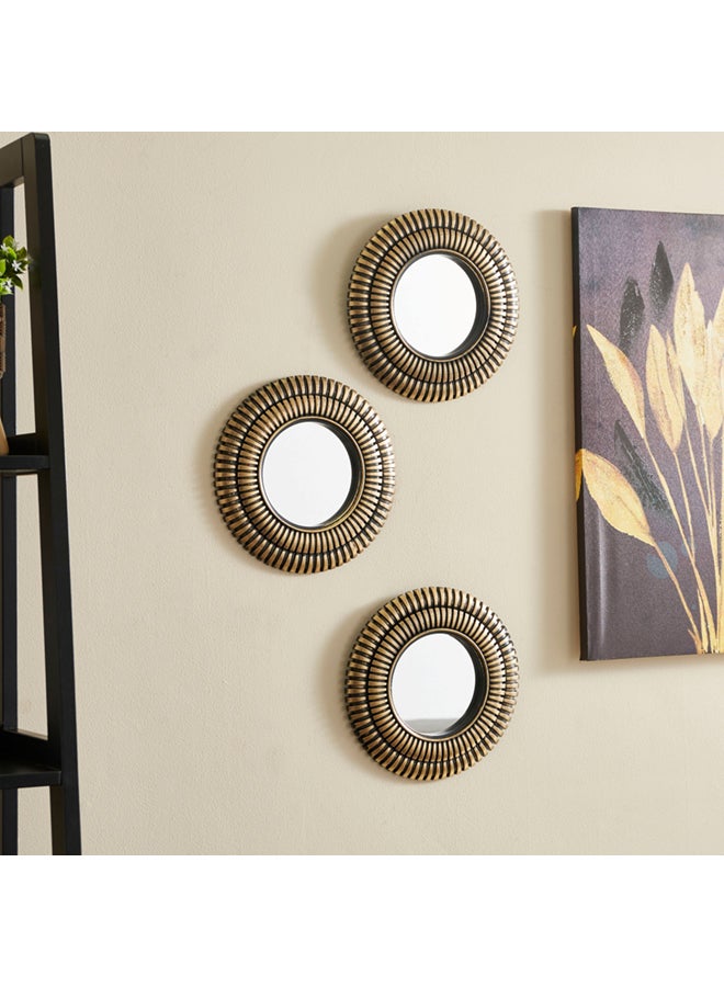 Nomad 3-Piece Mirror Set Gold 25cm