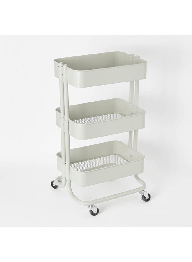 هوم بوكس عربة مزودة بحوامل متعددة الاستخدامات ومصنوعة من النحاس أبيض - Image 1