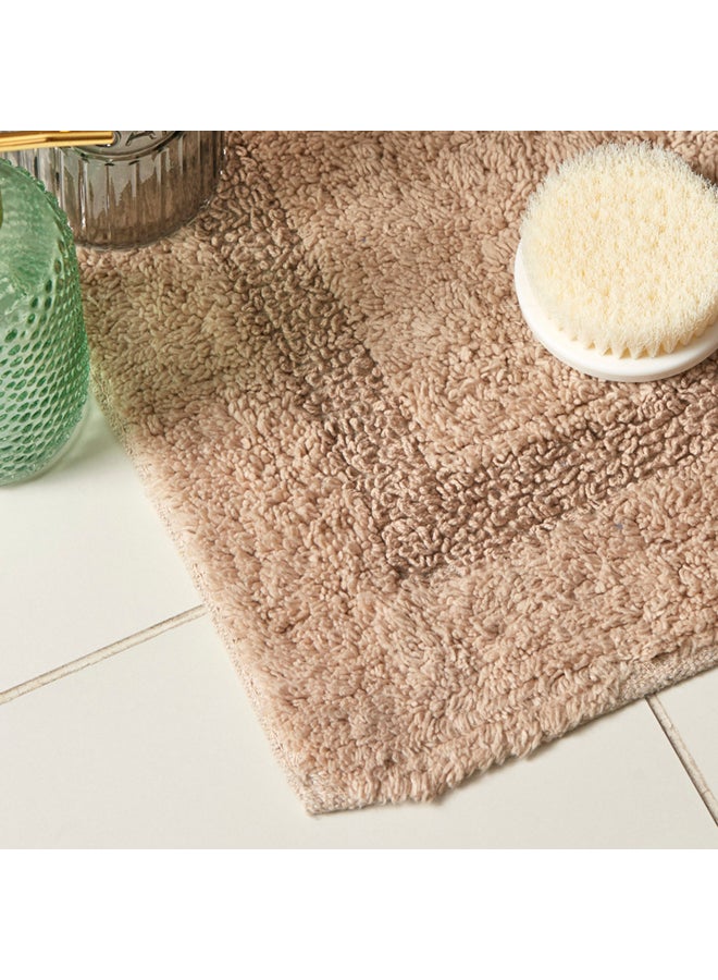 Home Box Atlanta Cotton Bath Mat Beige 48x73cm - Image 2