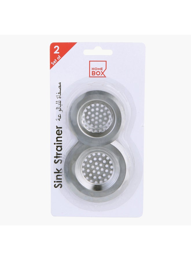 Home Box 2-Piece Sink Strainer Set Silver 7cm - Image 2