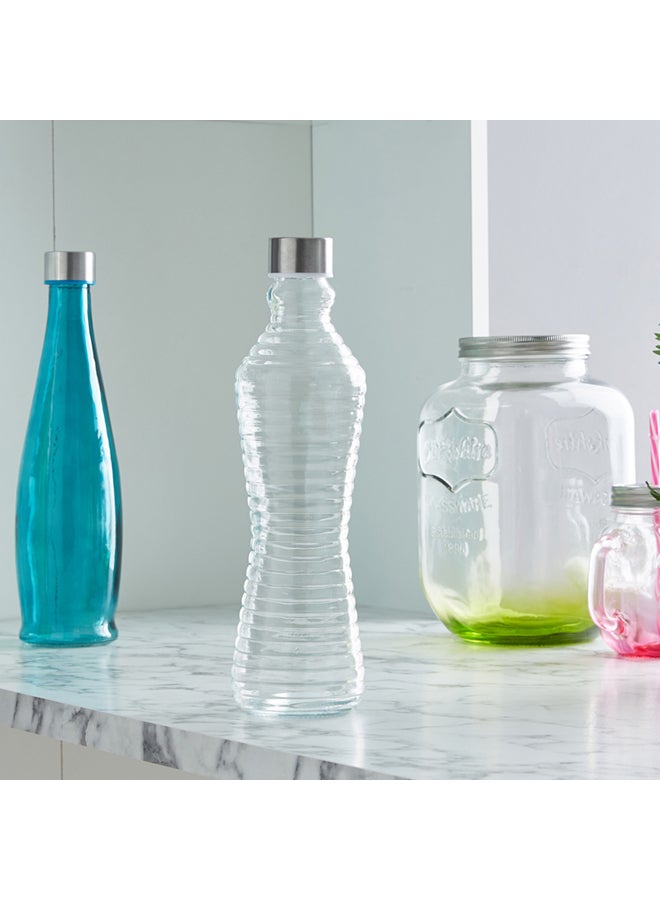 Home Box - Coolers Textured Glass Bottle Clear - Image 1