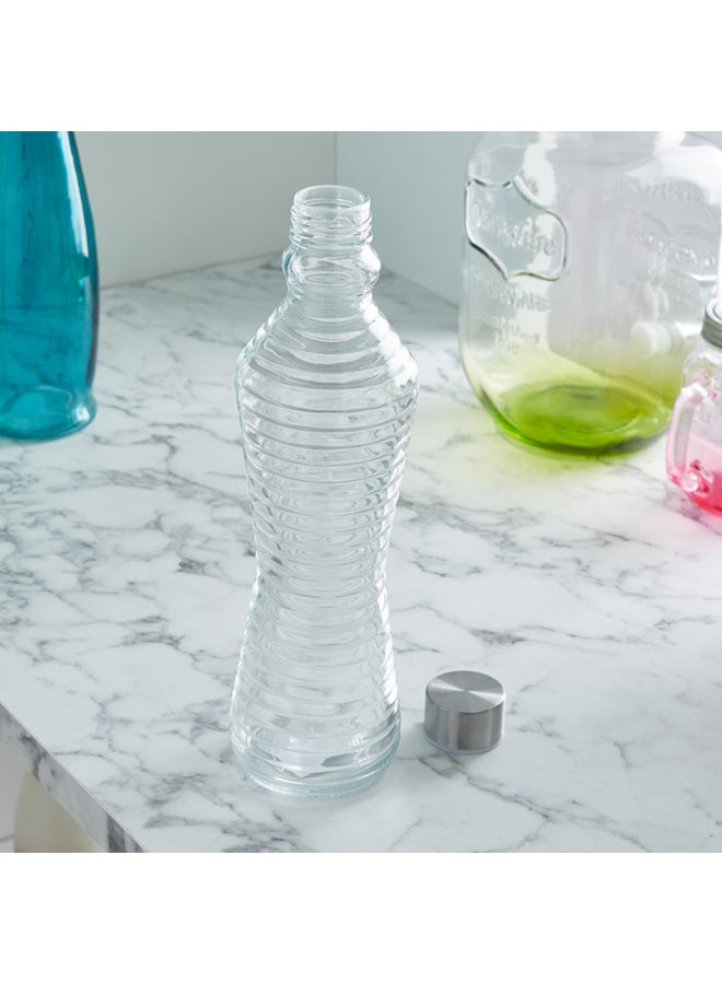 Home Box - Coolers Textured Glass Bottle Clear - Image 1