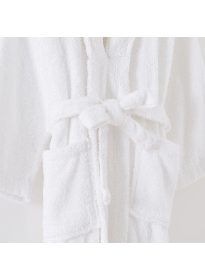 هوم بوكس روب حمّام منسدل بجيوب من إسنشيال- إكس إكس لارج أبيض 122سم - Image 3