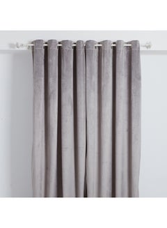 Home Box 2-Piece Dove Blackout Washable Curtain With Eyelets Grey 135 x 300cm  - Image 1