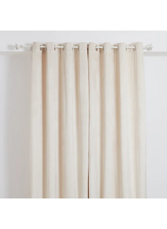 Home Box 2-Piece Dove Blackout Washable Curtain With Eyelets Cream 135 x 300cm