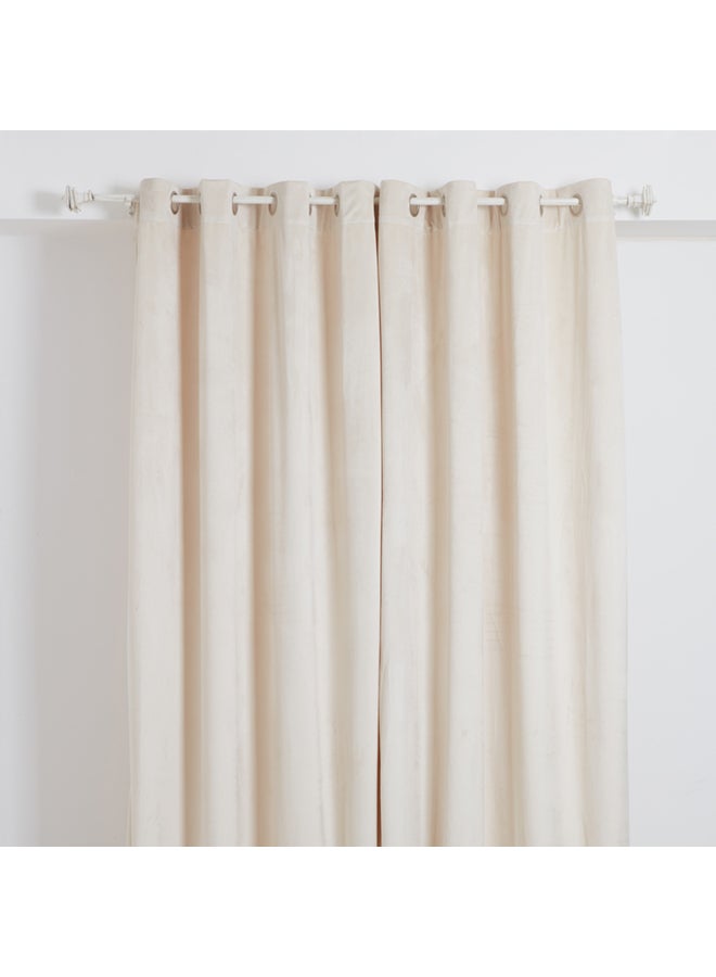Home Box - 2-Piece Dove Blackout Washable Curtain With Eyelets Cream 135 x 300cm - Image 1