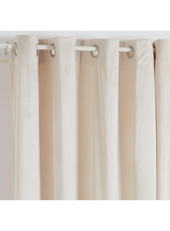 Home Box 2-Piece Dove Blackout Washable Curtain With Eyelets Cream 135 x 300cm