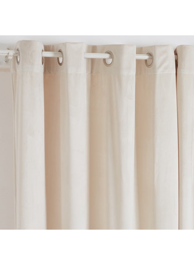 Home Box - 2-Piece Dove Blackout Washable Curtain With Eyelets Cream 135 x 300cm - Image 1