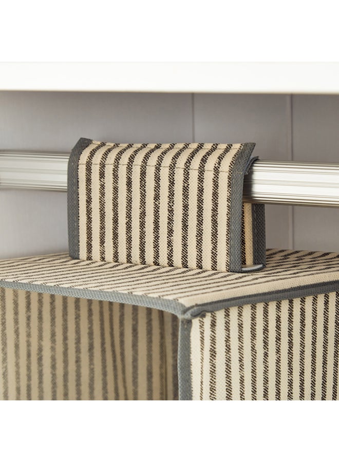 هوم بوكس منظم معلق مخطط 5 طوابق من إيبيز - 28 × 28 × 95 سم رمادي / أبيض 95x28x28سم - Image 4