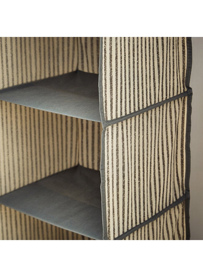 هوم بوكس منظم معلق مخطط 5 طوابق من إيبيز - 28 × 28 × 95 سم رمادي / أبيض 95x28x28سم - Image 5