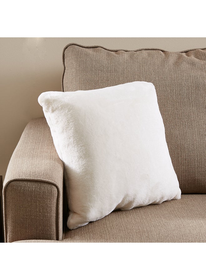 Home Box Filled Cushion Polyester Cream 45x10x45centimeter  - Image 1