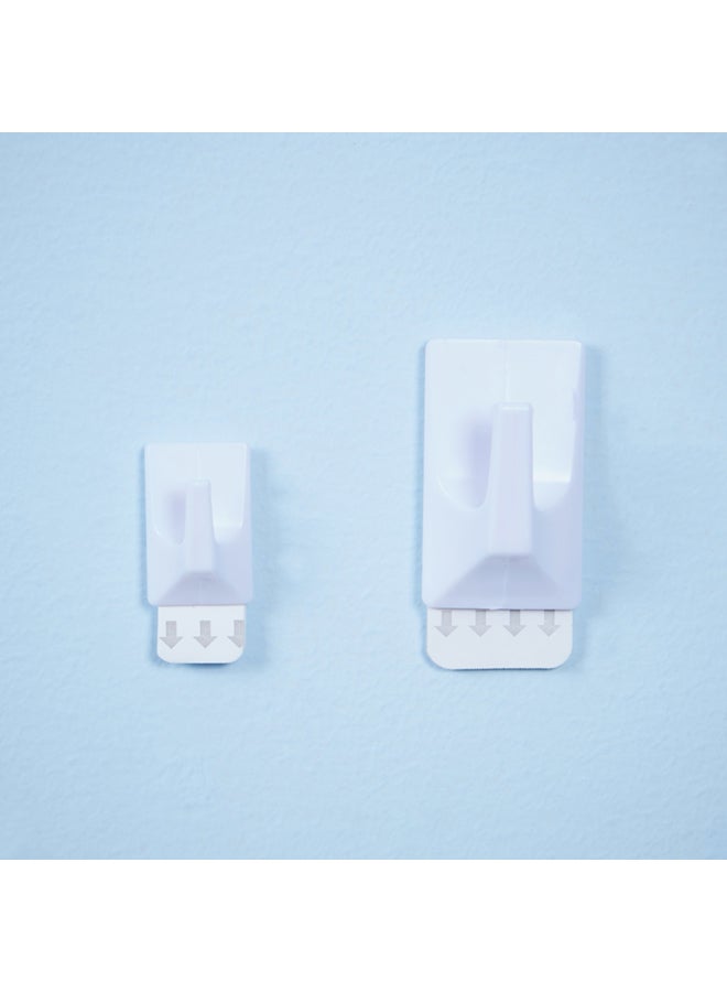 Home Box 2-Piece Rectangular Hook Set White 432cm - Image 1