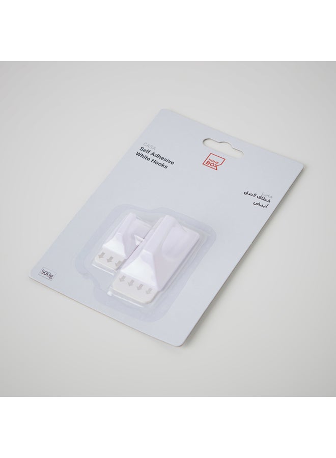 Home Box 2-Piece Rectangular Hook Set White 432cm - Image 4