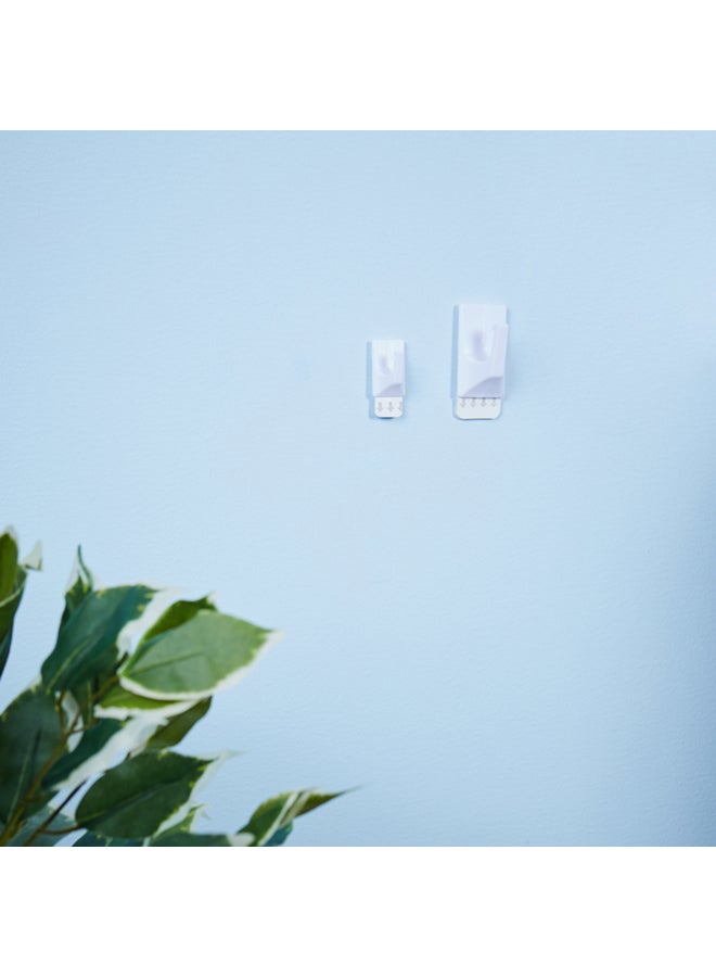 Home Box 2-Piece Rectangular Hook Set White 432cm - Image 2