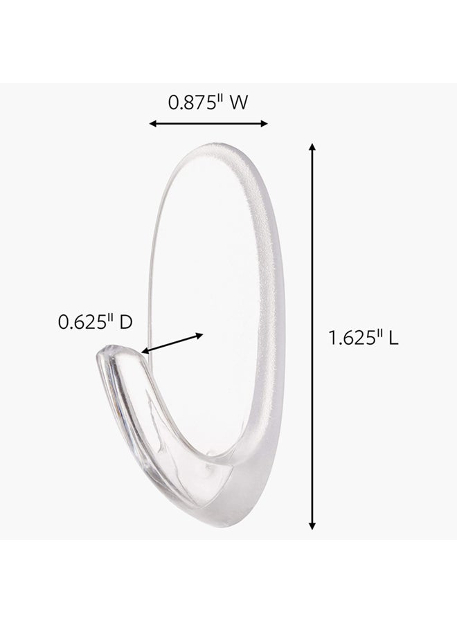 Home Box 2-Piece Wall Hooks Clear 1.63 x 0.88inch  - Image 5