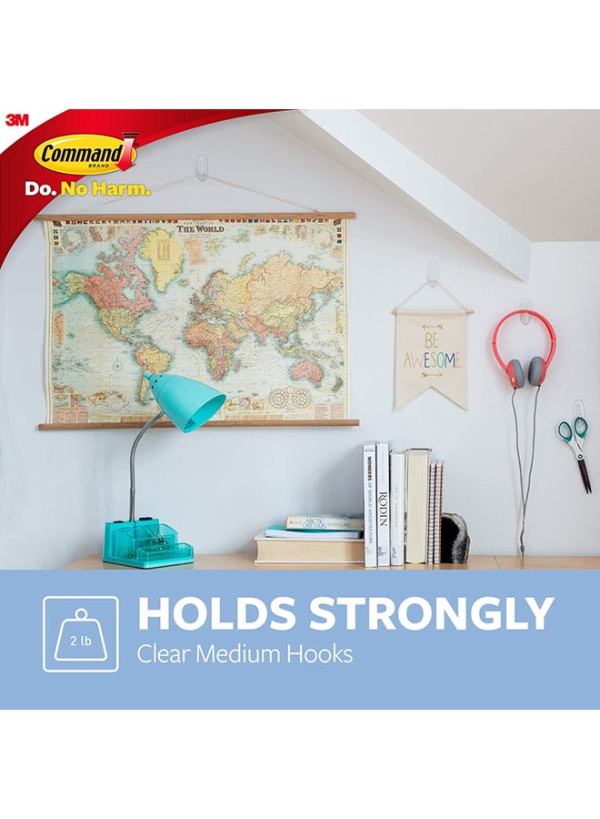 Home Box 2-Piece Wall Hooks Clear 1.63 x 0.88inch  - Image 4