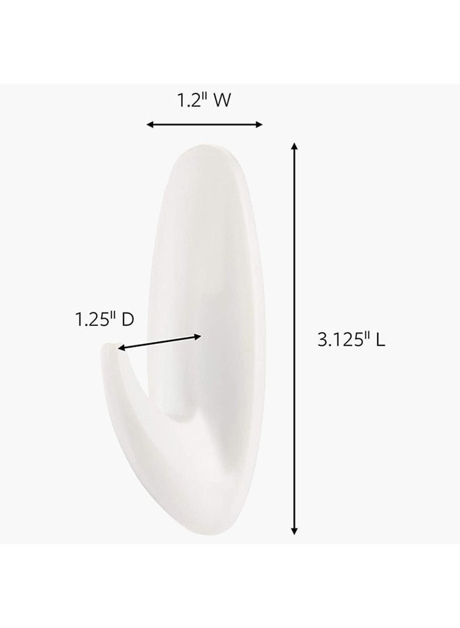 Home Box 2-Piece Medium Designer Hooks White 3.13 x 1.2inch - Image 5
