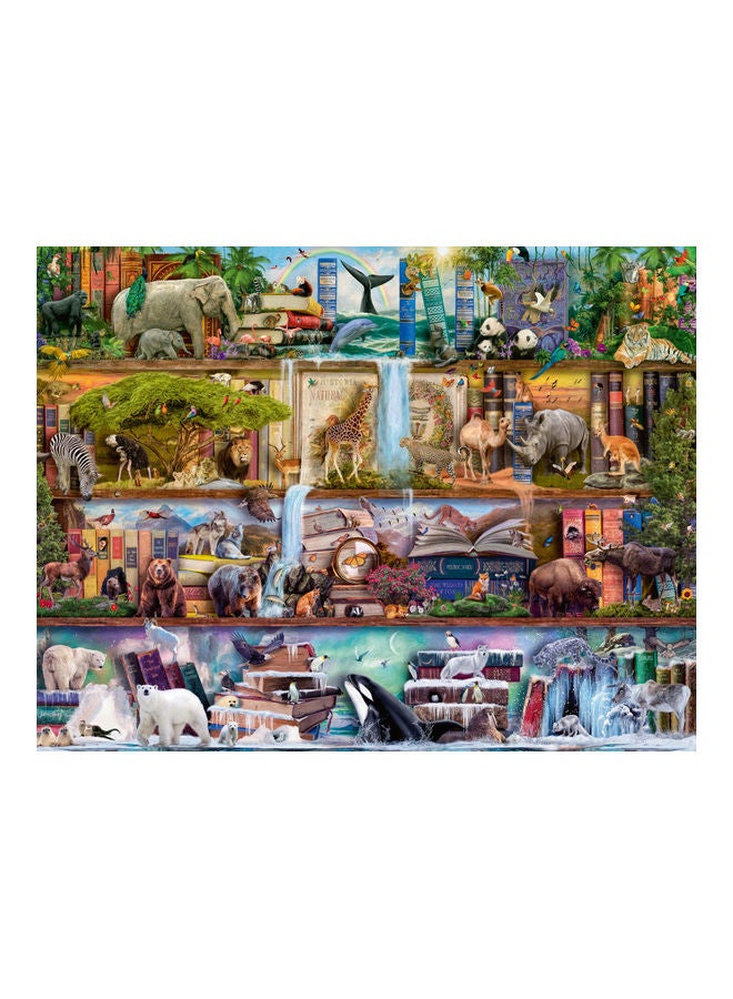 رافنسبورغر لعبة أحجية تركيب الصور لصورة أرفف تحمل حيوانات مستوحاة من البرنامج الأمريكي "Wild Kingdom" 43.30 x5.5سم - Image 3